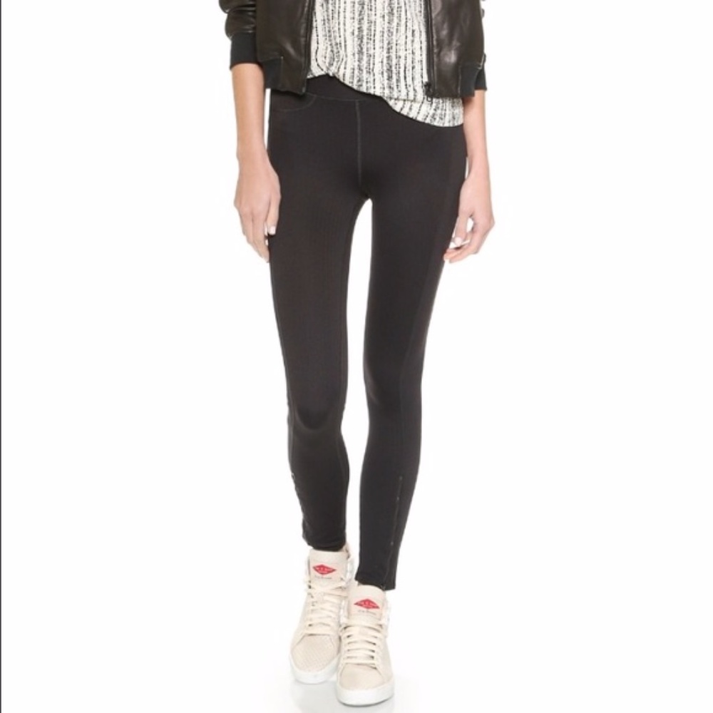 Rag & Bone Lawson Leggings Black Chevron size X-Small